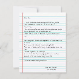 Funny Write Letter To Dad for Father's Day Card