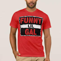 FunnyLilGalReage à Camisa de Luta de Atitude (Verm