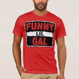 FunnyLilGalReage à Camisa de Luta de Atitude (Verm