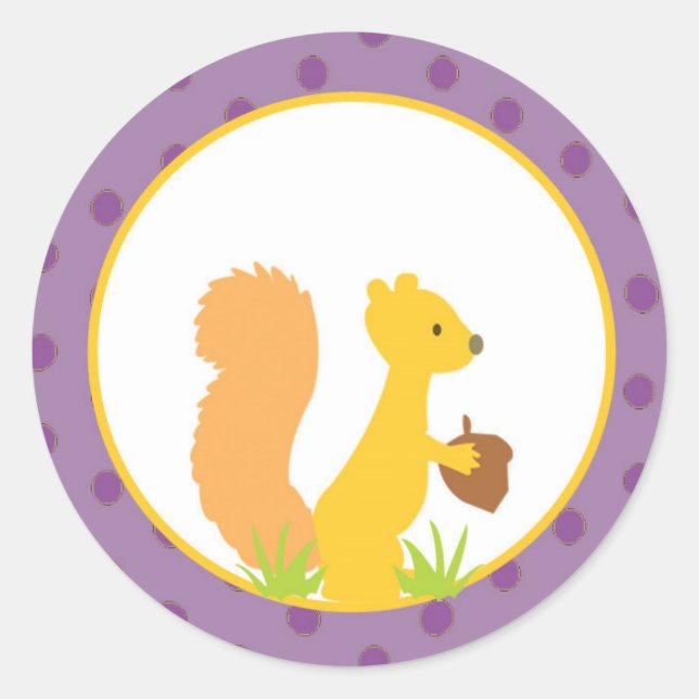 Furador Woodland púrpura de 1,5 polegadas adesivo  (Frente)