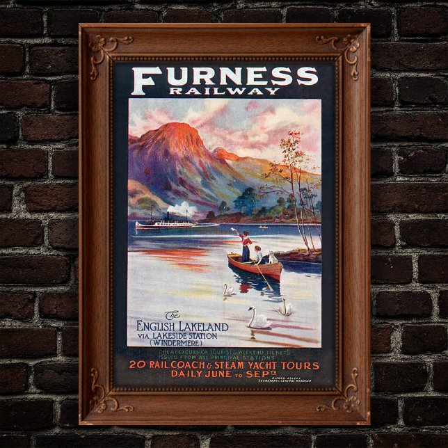 Furness - Poster de viagens dos Lagos Ingleses, 19 (Criador carregado)