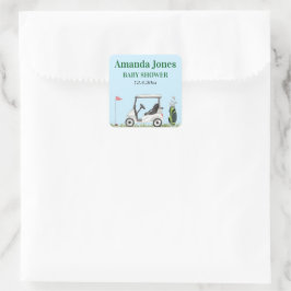 Furo em um adesivo de Chá de fraldas de golfe