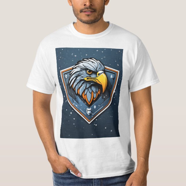 Fury Avian Ártico: Camisa T Futurística Raven-Águi (Frente)