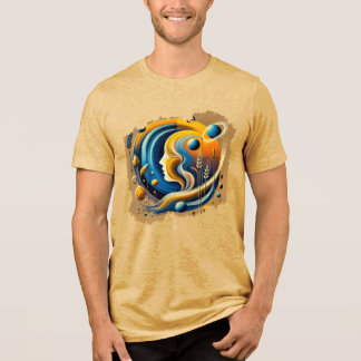 Fusão de abstrato - Camisa de Arte Digital Mídia M