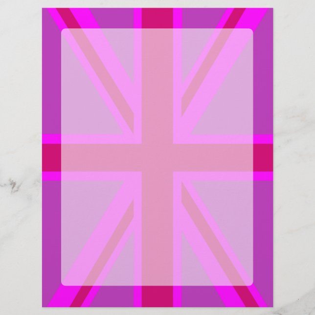 Fuscsia Union Jack Flag Design (Frente)