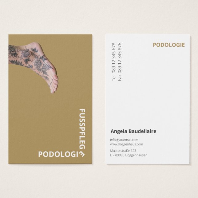 Fußpflege Visitenkarten (Frente & Verso)