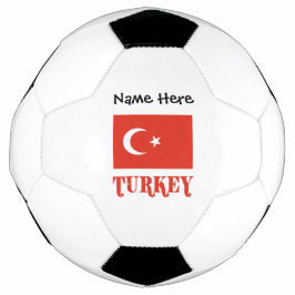 Futebol A Turquia e a bandeira turca com seu nome Bola de
