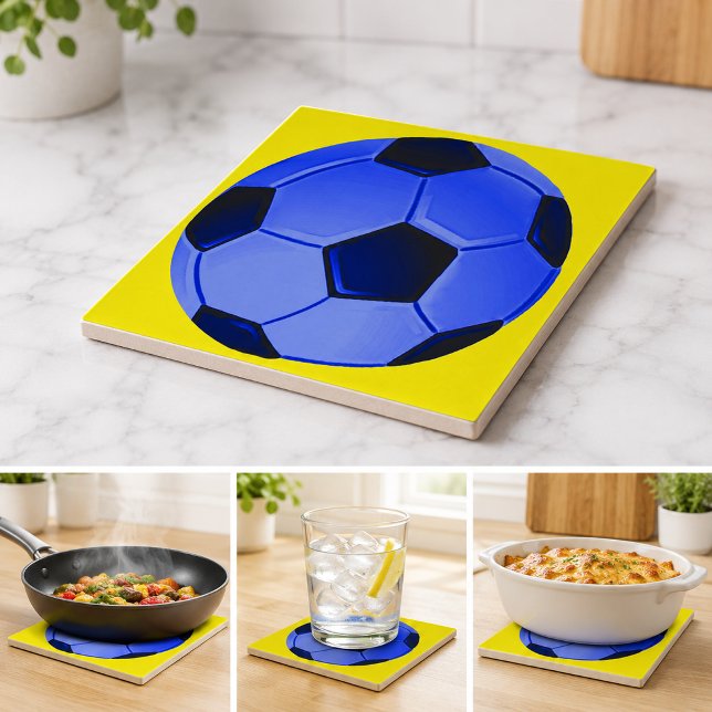 Futebol Americano ou Futebol de Associação (American Soccer or Association Football Ceramic Tile)