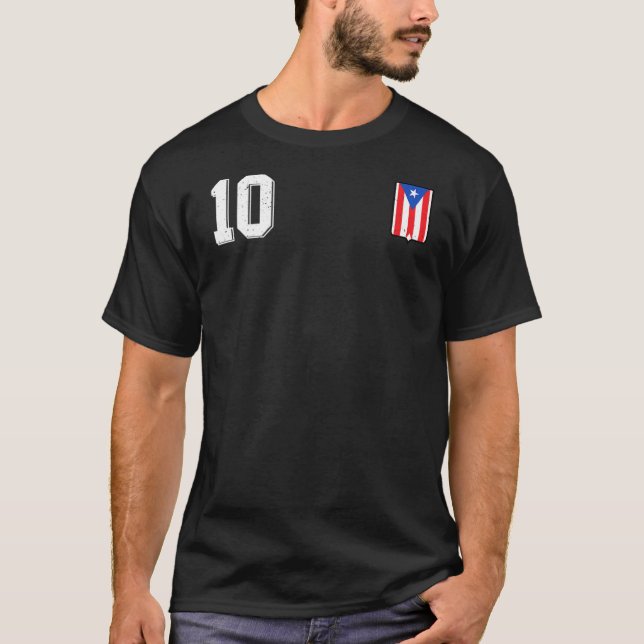 Futebol de Futebol Camiseta retrô Porto Rico (Frente)