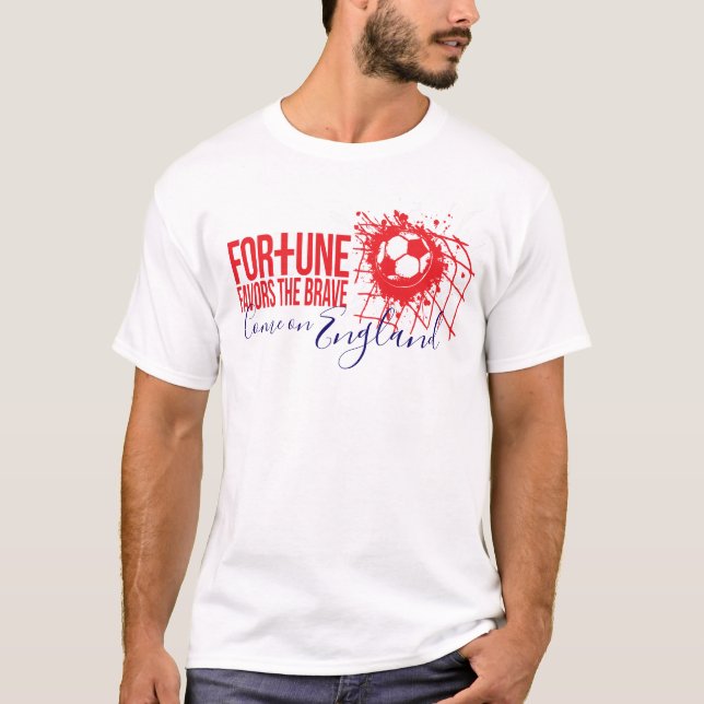 Futebol de Inglaterra corajoso e camiseta do sloga (Frente)