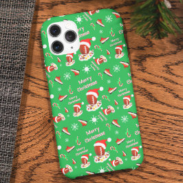 Futebol de Natal Alegre Com Padrão de Lanche