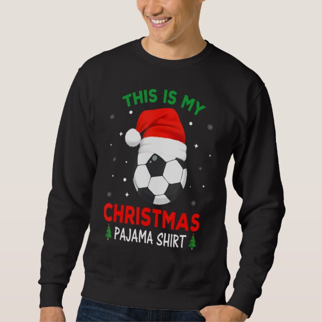 Futebol de Natal Pajama Camisa Meninos Crianças Be (Frente)