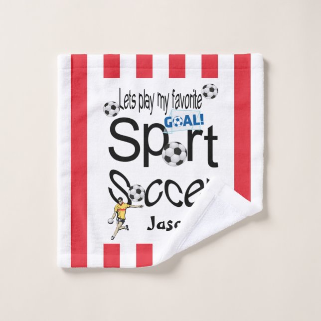 Futebol de toalhas de banheiro desportivo favorito (Pano de lavar)