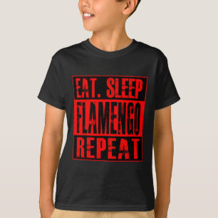 Futebol Flamengo - Camisa Eat Sleep Flamengo Repea