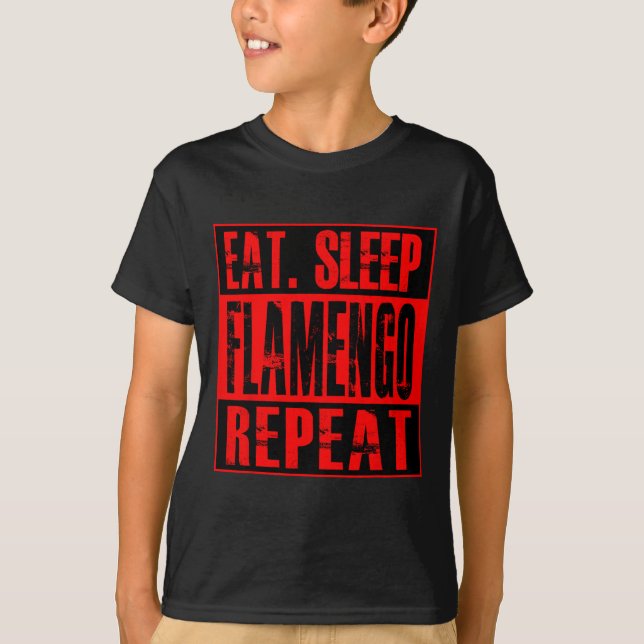 Futebol Flamengo - Camisa Eat Sleep Flamengo Repea (Frente)