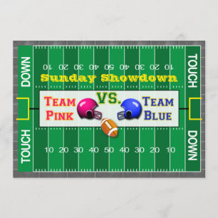 Futebol - Gênero - Convite para Chá de fraldas