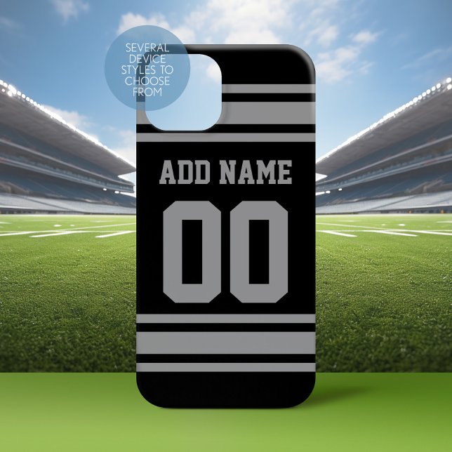 Futebol Jersey - Personalize com suas informações (Personalized Phone Case with a Football Jersey Stripe Design)