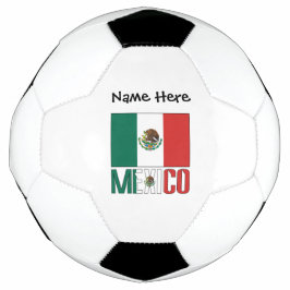 Futebol México e bandeira mexicana com seu nome: Bola de F