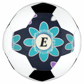 Futebol Monograma Personalizado Passeio Flor Bola de Futeb