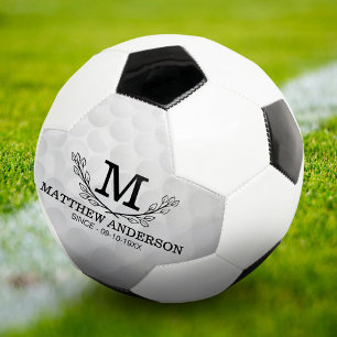 Futebol Nome do Padrão de Bola de Golfe Personalizada Mono