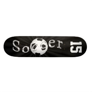 Futebol personalizado do skate SEU NÚMERO do