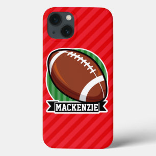 Futebol personalizado em listras diagonais vermelh