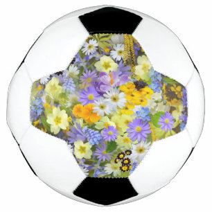 FUTEBOL PLANO DE FUNDO FLORAL MULITCOLOCADO BOLA DE FUTEBO