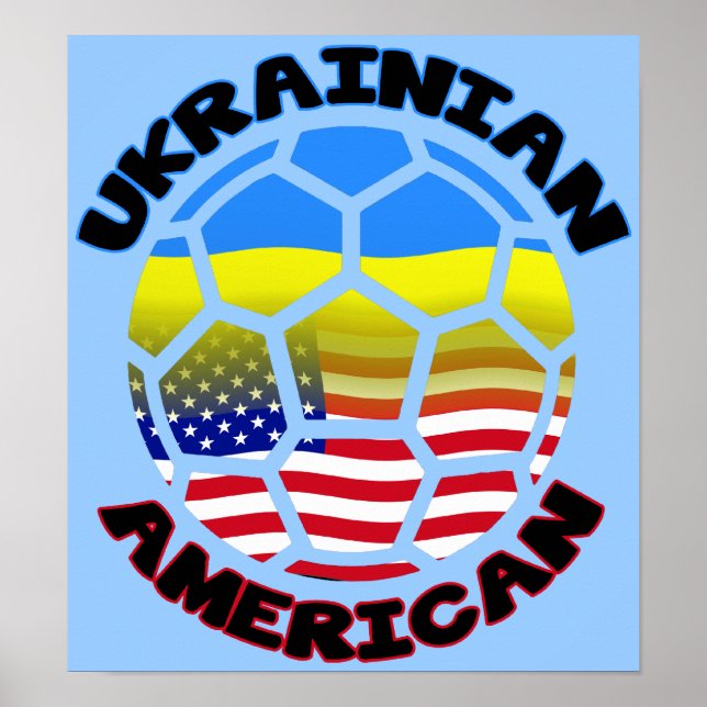 Futebol Poster de futebol americano ucraniano (Frente)