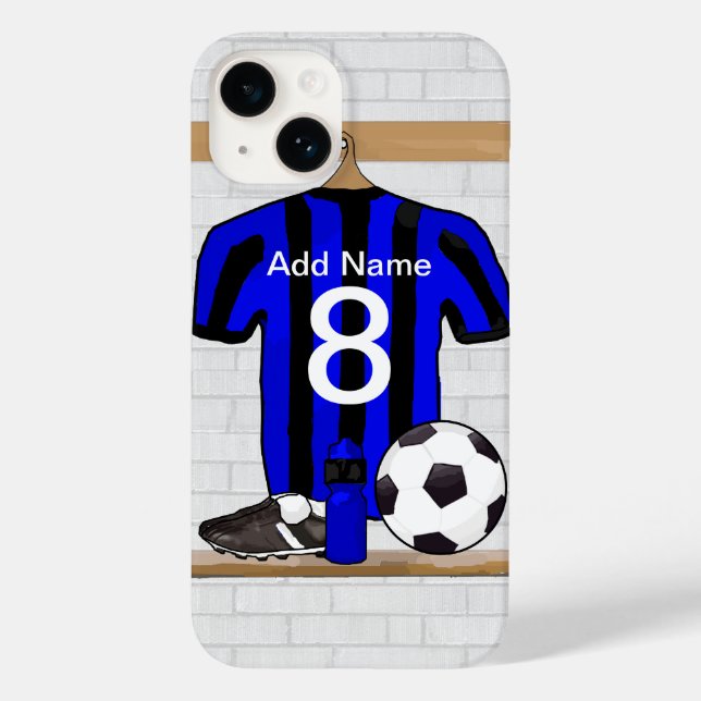 Futebol preto personalizado e futebol azul Jersey (Verso)