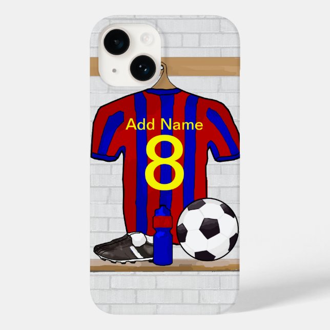 Futebol Red e Blue Personalizado Jersey (Verso)