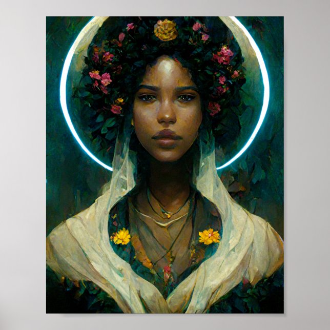 Futura Deusa 2 Fantasia Poster de Arte Sci-Fi (Frente)