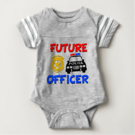 Futura Polícia, camisa engraçada de bebê