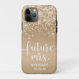 Futura Sra. Dourada Glitter Case-Mate capas de iph