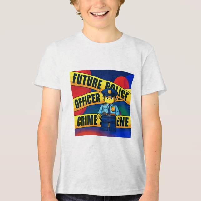 Future Police Officer, Kids-T-Shirt, Anime (Frente)