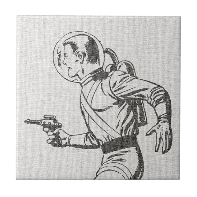 Futurista e Nostálgico Homem de Arma de Raios Retr (Frente)