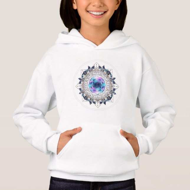 Futuristic Crystal Mandala – Geometric Tech Art (Frente)