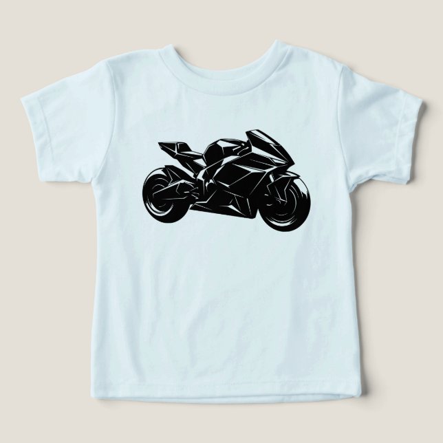 Futuristic Motorcycle Black White Vector  (Design frontal)