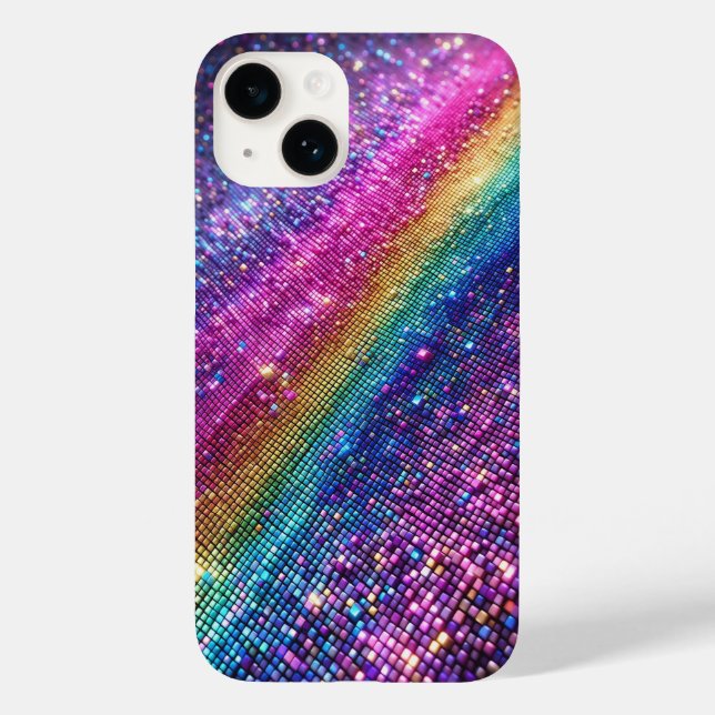 Futuristic Rainbow Pixel Sparkle Gradient Luxury M (Verso)