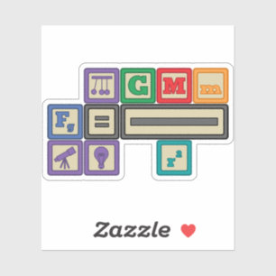 Futuro adesivo de blocos do físico