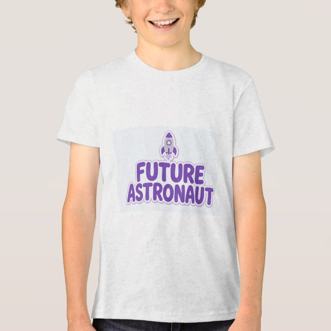 Futuro Astronauta Design de Foguete Espacial Fofo  (Frente)