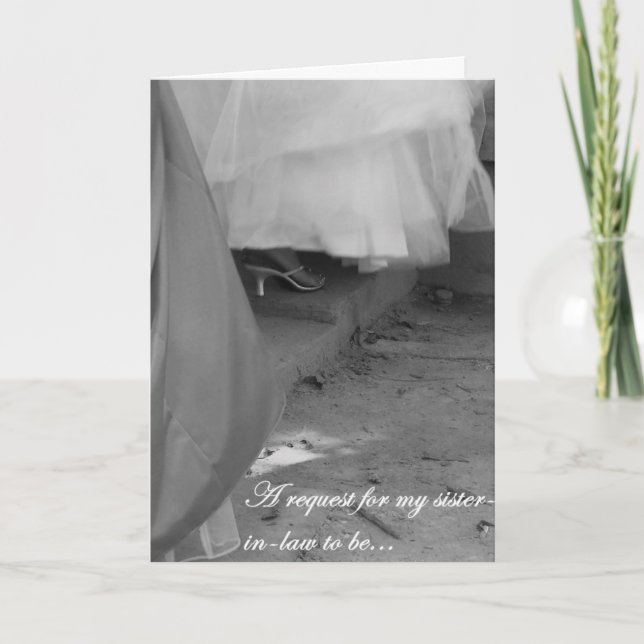 Futuro Cartão de Solicitação de Bridesmaid Sister- (Frente)