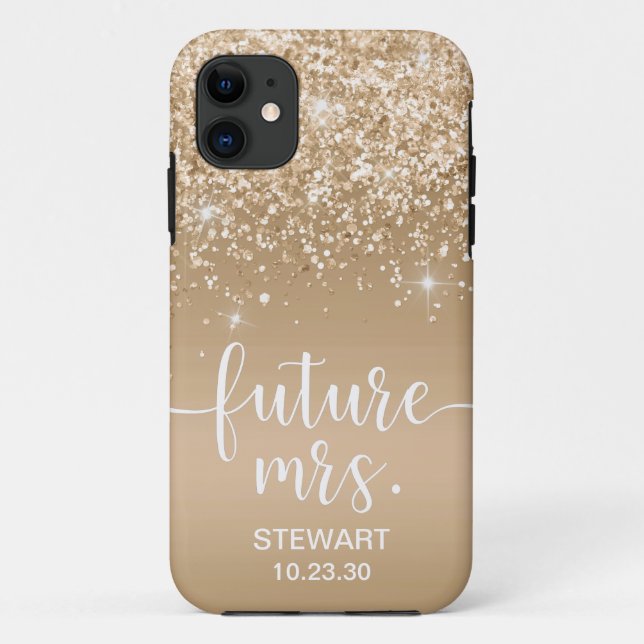 Futuro Caso Gold Glitter Case-Mate Capinha de iPho (Verso)