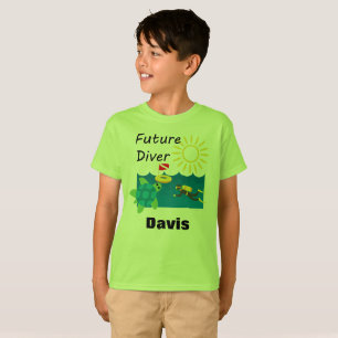 Futuro Design de Mergulhador - Camiseta Básica Inf