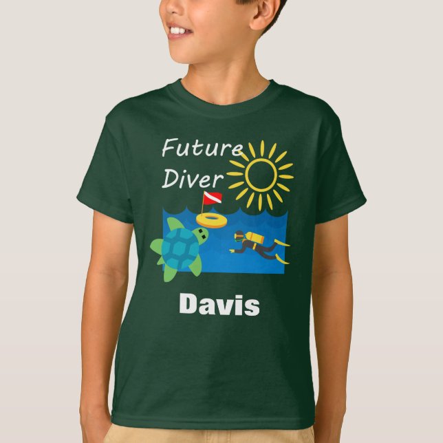 Futuro Design de mergulho - Camisa básica para cri (Frente)
