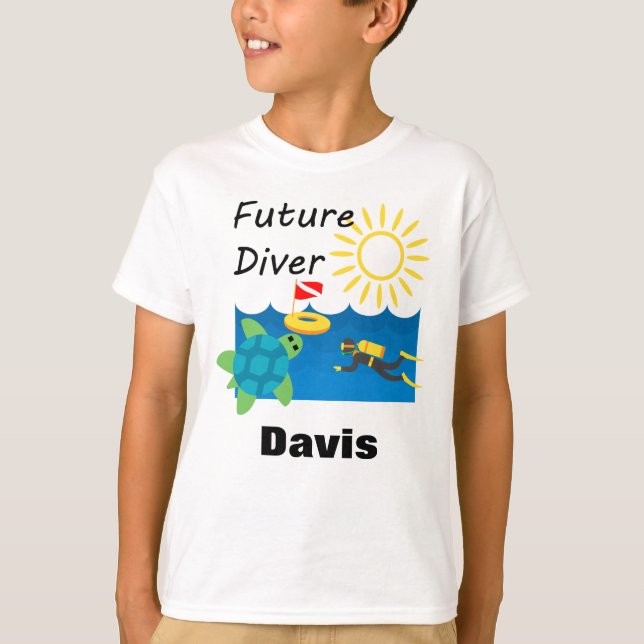 Futuro Design de mergulho - Camisa básica para cri (Frente)