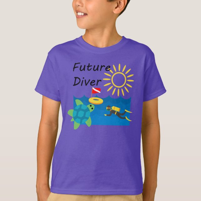 Futuro Design de mergulho - Camisa básica para cri (Frente)