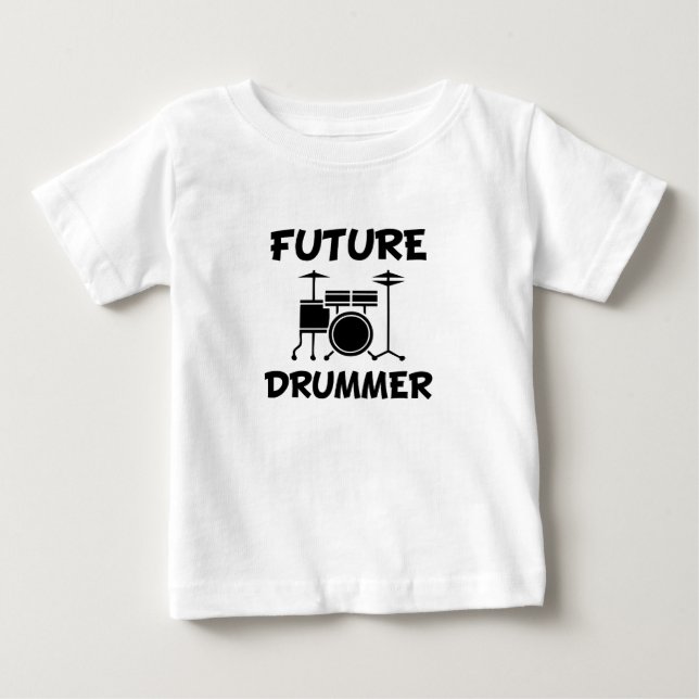 Futuro Drummer - Camisa de bebê engraçada (Frente)