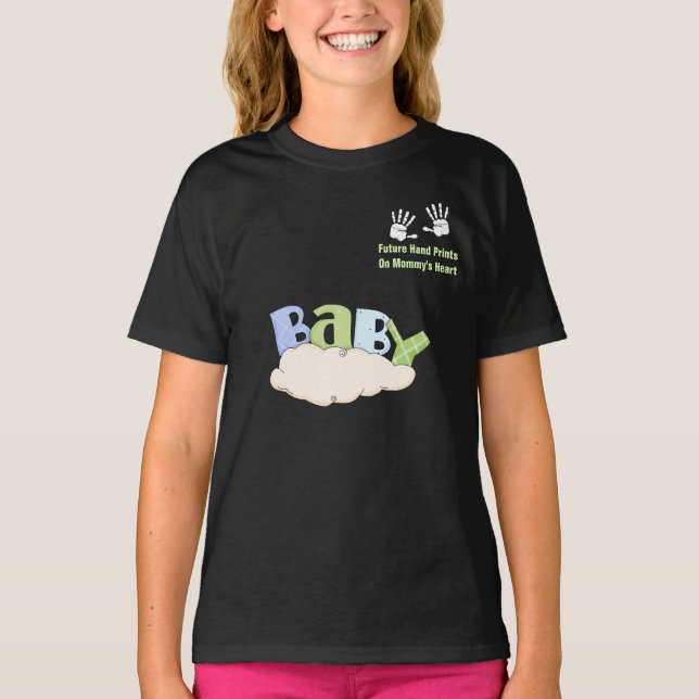 Futuro Impressão de Mão - Camisa de Maternidade (Frente)