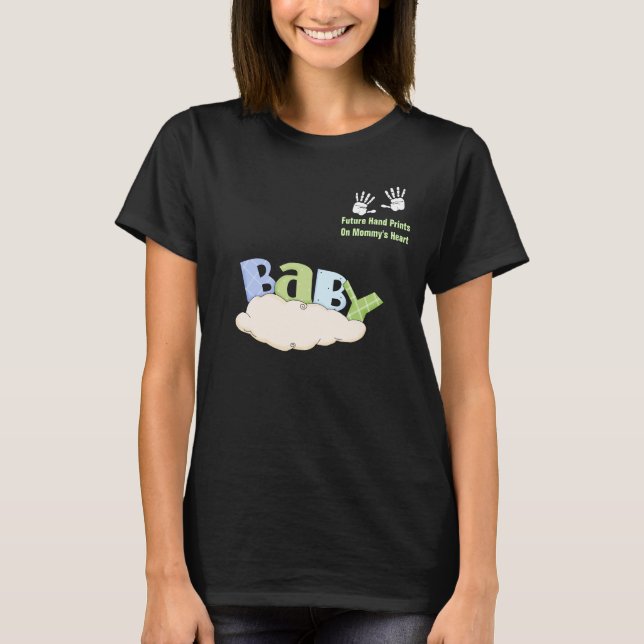 Futuro Impressão de Mão - Camisa de Maternidade (Frente)