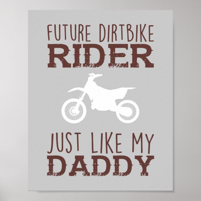 Futuro Impressão do Nursery Dirtbike Rider Baby Bo (Frente)
